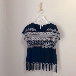 Black Fringe Top